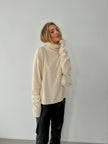 High neck pullover